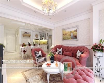sofa cổ điển - chung cư cao cấp Royal City
